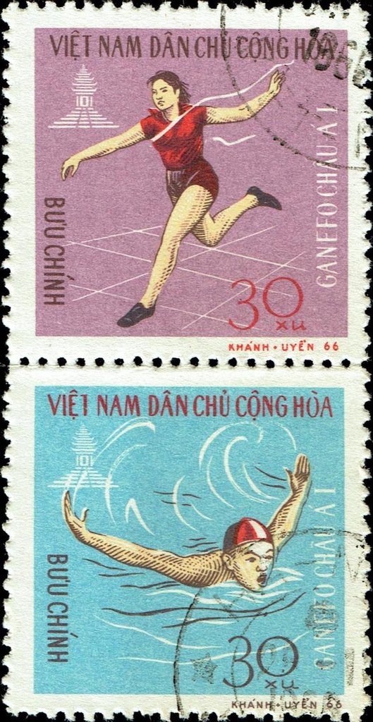 Running and swimming