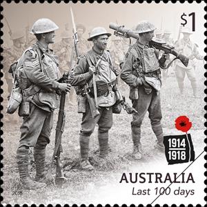 Stamp, The Last 100 Days, Australia,  , First World War