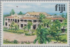 Stamp, Grand Pacific Hotel, Suva, Fiji,  , Hotels, Buildings