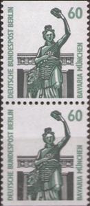 Se-tenant, Bavaria, Munich, Berlin,  , Monuments, Sculptures, Women