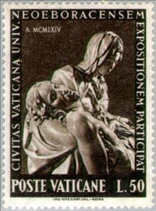 Stamp, The pity of Michelangelo, Vatican City,  , Sculptures, Special Occasions, World Exhibitions