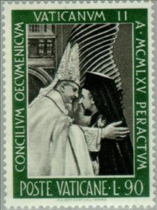 Stamp, Paul VI and Athenagoras, Vatican City,  , Special Occasions, Popes