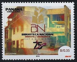 Stamp, Centenary of the National Library, Panama,  , Libraries