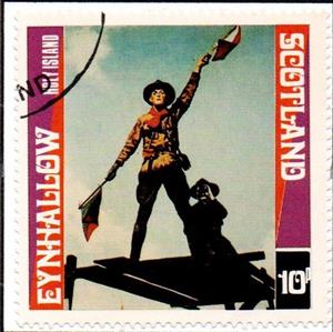 Stamp, Scout Signaling with flags, Cinderellas,  , Scouting