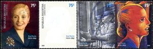 Se-tenant, Eva Peron, Argentina,  , Famous People, Heads of State, Women
