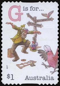 Stamp, G is for, Australia,  , Education, Letters (Alphabet)