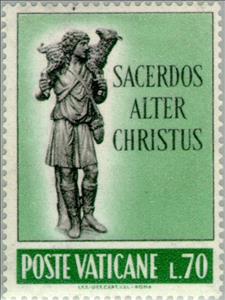 Stamp, Sculpture of the Good Shepherd, Vatican City,  , Sculptures