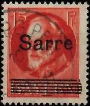 Stamp, overloaded, Sarre, Germany, Saarland,  , Famous People, Heads of State, Kings, Men, Royalty