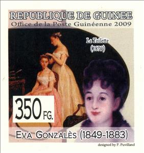 Stamp, Paintings of Eva Gonzales (1849-1883), Cinderellas,  , Paintings