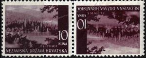 Se-tenant, Plitvice, Croatia,  , Lakes, Landscapes, National Parks, UNESCO World Heritage Sites, Waterfalls