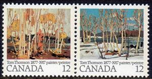Se-tenant, Paintings by Tom Thomson, Canada,  