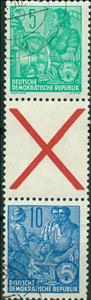 Se-tenant, Woman at the steering wheel,3 Workers, Germany, Democratic Republic,  , Crafts, Professions, Wheels, Women