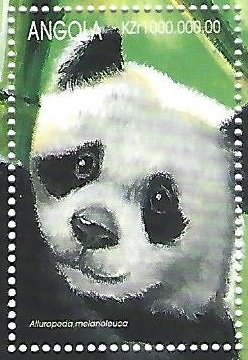 Stamp, Ailuropada melanoleuca, Angola,  , Animals (Fauna), Giant Pandas, Mammals