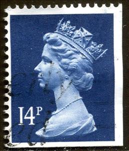 Stamp, Queen Elizabeth II - Decimal Machin, United Kingdom of Great Britain & Northern Ireland,  , Crowns and Coronets, Famous People, Heads of State, Queens, Royalty, Women