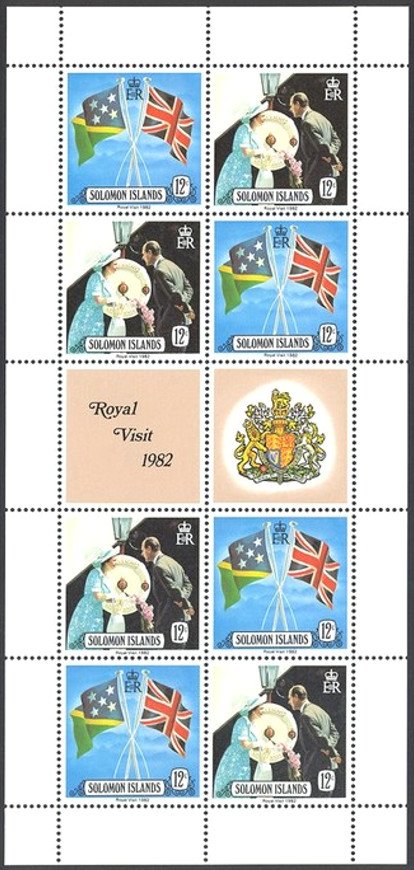 Flags of the Solomom Islands and of Great Britain