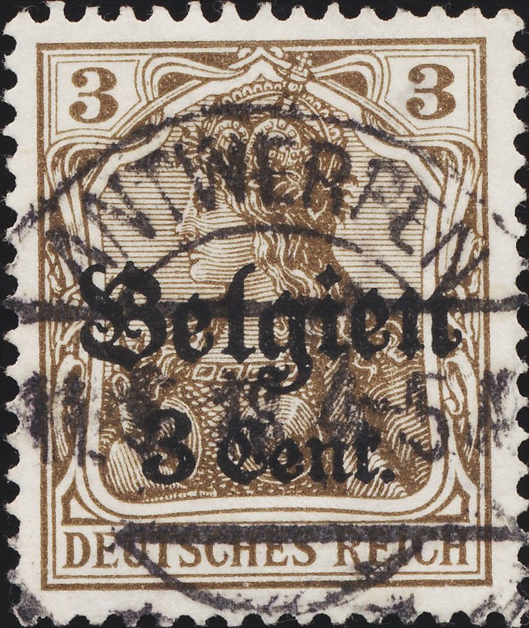 overprint on "Germania"