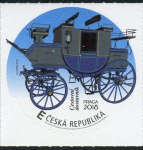 Stamp, Travel carriage, Czech Republic,  , Carriages, Mailcoaches