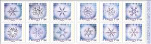 Booklet Pane, Snowflakes Booklet Pane, France,  , Snow