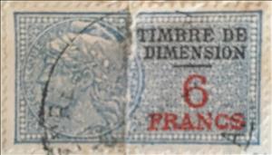 Stamp, Timbre fiscal dimension, France,  , Gods and goddesses, Mythology