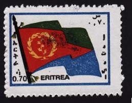 Stamp, Flag In Blue Frame, Eritrea,  , Flags