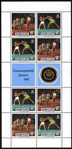 Mini Sheet, Commonwealth Games 1982, Solomon Islands,  , Sports