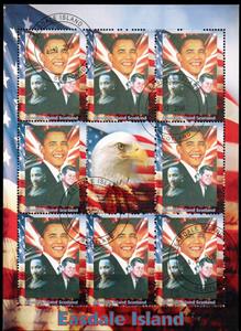 Mini Sheet, U.S.A. Presidents, Obama, Kennedy, Cinderellas,  , Famous People