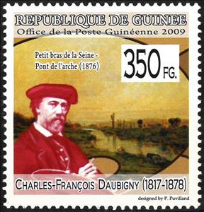 Stamp, Charles-Francois Daubigny (1817-1878), Cinderellas,  , Paintings
