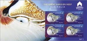 Souvenir Sheet, Nautilus & Macao Exposition Emblem, Australia,  , Animals (Fauna), Molluscs, Sea Life