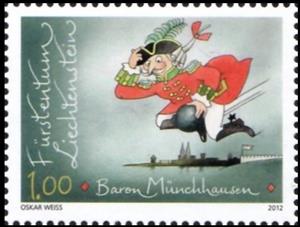 Stamp, Famous figures from classical literature, Liechtenstein,  , Literature