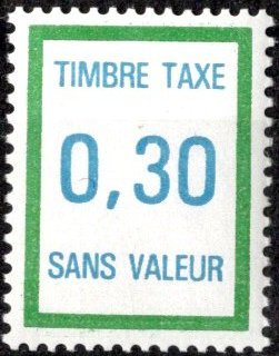 Stamp, Timbre fictif de cours d'instruction, France,  , Numbers, Philately