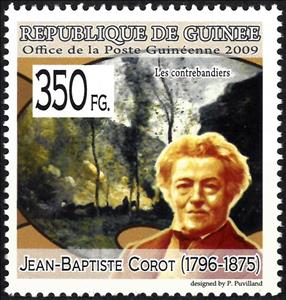 Stamp, Jean-Baptiste Corot (1796-1875), Cinderellas,  , Paintings