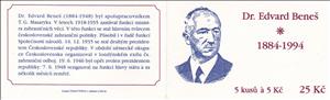 Booklet, Dr. Edvard Beneš (1884-1948), president, Czech Republic,  , Famous People, Heads of State, Politicians