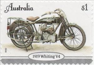 Stamp, Whiting V4 (1919), Australia,  , Motor Scooters