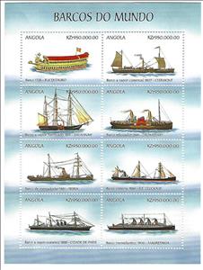 Mini Sheet, World Ships, Angola,  , Ships