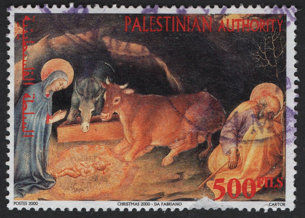 Jesus in the manger ; Painting by Gentile da Fabriano