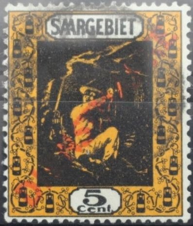 Stamp of 1922 overprint,Dienstmarke