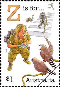 Stamp, Z is for..., Australia,  , Birds, Zoos
