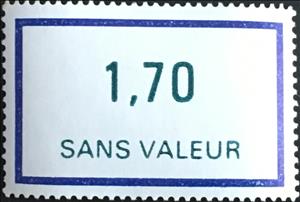 Stamp, Timbre fictif de cours d'instruction, France,  , Numbers, Philately