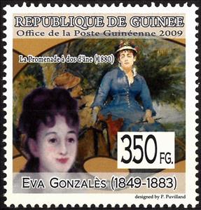 Stamp, Paintings of Eva Gonzales (1849-1883), Cinderellas,  , Paintings