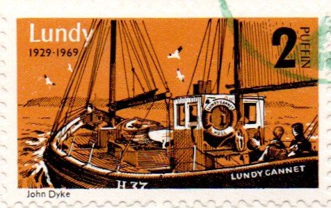 40th Anniv. of 1st Lundy stamp, M.V. "Lundy Gannet"