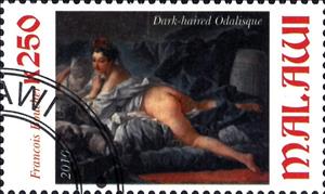 Stamp, French Painters - Francois Boucher (1703-1770), Cinderellas,  , Nudes, Paintings