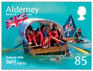 Stamp, Daft Rafts, Alderney,  , Festivals, Flags