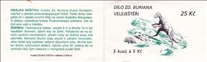 Booklet, Tarbosaurus bataar, painting by Zdeněk Burian, Czech Republic,  , Animals (Fauna), Dinosaurs, Prehistorical Animals, Reptiles