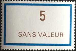 Stamp, Timbre fictif de cours d'instruction, France,  , Numbers, Philately