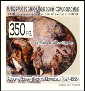Stamp, Adolphe Joseph Thomas Monticelli (1824-1886), Cinderellas,  , Paintings
