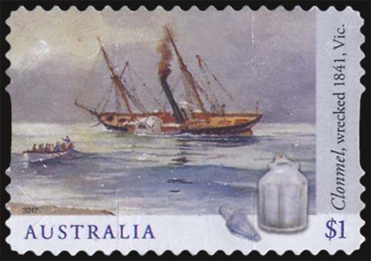 Wreck of PS Clonmel, 1841 and decanter