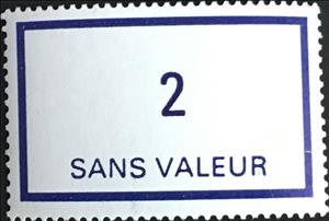 Stamp, Timbre fictif de cours d'instruction, France,  , Numbers, Philately
