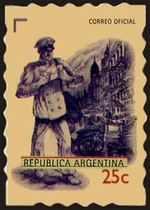 Stamp, Postman 1920, Argentina,  , Postal History, Postal Services, Postmen