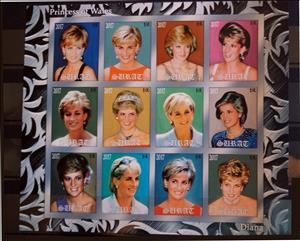 Souvenir Sheet, Lady Diana Spencer, Cinderellas,  , Famous People