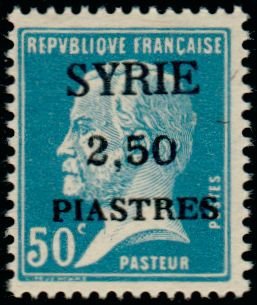 Stamp, "SYRIE" & value on french stamp, Syria,  , Scientists